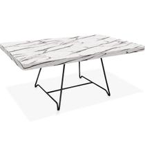 Mesa de Centro Amsterdã Retangular em Aço e MDF Clean - Preta e Vulcano Mesa de Centro Amsterdã Retangular em Aço e MDF Clean - Preta e Vulcano