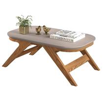 Mesa de Centro Anne com Tampo Chanfrado Carvalho Europeu/Amarula - PR Móveis