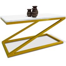 Mesa De Centro Astana Retangular Para Sala Decor Madeira MDF Compacta Amarelo