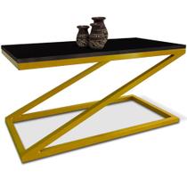 Mesa De Centro Astana Retangular Para Sala Decor Madeira MDF Compacta Amarelo