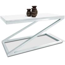 Mesa De Centro Astana Retangular Para Sala Decor Madeira MDF Compacta Branco