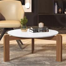 Mesa De Centro Áustria Decorativa Para Sala Estar Pés Madeira