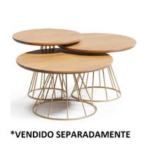 Mesa de Centro Bahamas Aço Dourado Várias Cores Tam P - Datelli Design