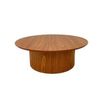 Mesa De Centro Base Cilíndrica 80cm Cor Marrom Mesa De Centro Base Cilíndrica 80cm Cor Marrom