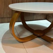 Mesa de Centro Bella 70x40 (Pé Cebola) Vidro Branco Mesa de Centro Bella 70x40 (Pé Cebola) Vidro Branco