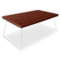 Mesa de Centro Berlim Retangular em Aço e MDF Clean - Branca e Villandry