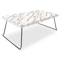 Mesa de Centro Berlim Retangular em Aço e MDF Clean - Preta e Vulcano Mesa de Centro Berlim Retangular em Aço e MDF Clean - Preta e Vulcano