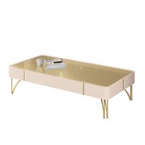 Mesa de Centro Cadenza Champanhe Off White - HB Móveis Mesa de Centro Cadenza Champanhe Off White - HB Móveis