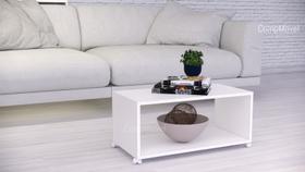 Mesa de Centro Canto Apoio Para Sala Com Rodinhas