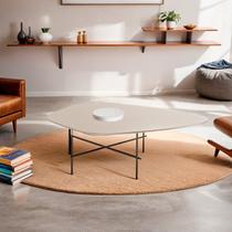 Mesa de Centro Capri Formato Orgânico 116x35 Mesa de Centro Capri Formato Orgânico 116x35