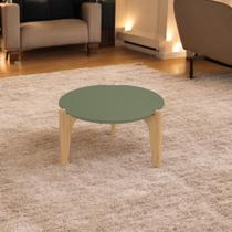 Mesa de Centro Caribe 55cm p/ Decoração e Utilidades - Verde Floresta/Freijo Mesa de Centro Caribe 55cm p/ Decoração e Utilidades - Verde Floresta/Freijo