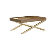 Mesa de Centro Charm Aço Dourado Várias Cores Tam G - Datelli Design