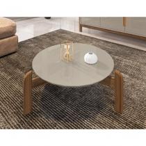Mesa De Centro Circular Para Sala De Estar Lizz Off-white-cedro Mesa De Centro Circular Para Sala De Estar Lizz Off-white-cedro
