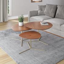 Mesa de Centro com 3 Tampos em MDF Primavera