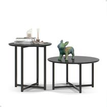 Mesa de Centro com Mesa Lateral - Preto - Mod.3047