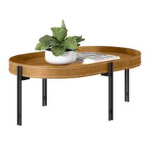Mesa de Centro com Tampo Arredondado Mônica Nature Mesa de Centro com Tampo Arredondado Mônica Nature