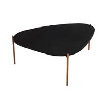 Mesa de Centro Complementos Orgânica Nero e Dourada 77 cm Mesa de Centro Complementos Orgânica Nero e Dourada 77 cm
