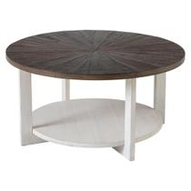 Mesa de Centro COZAYH Rústica Estilo Fazenda Redonda 81x81x50 cm Mesa de Centro COZAYH Rústica Estilo Fazenda Redonda 81x81x50 cm