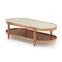 Mesa de Centro de Madeira com Tampo de Vidro Ares