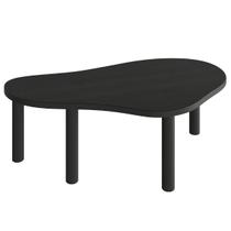 Mesa de Centro de Madeira Maciça Preta