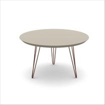 Mesa de Centro Decorativa Evolution Off White com Pés Metálicos - Patrimar Móveis Mesa de Centro Decorativa Evolution Off White com Pés Metálicos - Patrimar Móveis