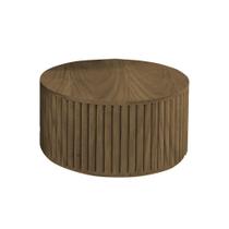 Mesa de Centro Decorativa Lua 01 D40cm em Madeira Maciça - Castanho Mesa de Centro Decorativa Lua 01 D40cm em Madeira Maciça - Castanho
