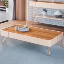 Mesa de Centro Decorativa Sala de Estar Harmony B01 Off White Cinamomo - Lyam Decor