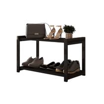 Mesa De Centro Decorativa Sapateira Hall De Entrada Aço Mdf Moderna Produto 2 Em 1