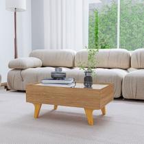 Mesa de Centro Decorativa Sena 1 Gaveta com Espelho Cinamomo