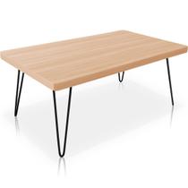 Mesa de Centro Dublin Retangular em Aço e MDF Clean - Preta e Jade Mesa de Centro Dublin Retangular em Aço e MDF Clean - Preta e Jade