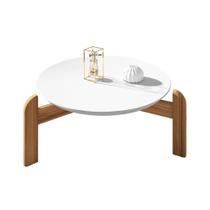 Mesa De Centro E Lateral Redonda 45cm Mdf Madri - Mais de Casa Mesa De Centro E Lateral Redonda 45cm Mdf Madri - Mais de Casa