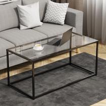 Mesa de Centro Easy Paws 100x48x45cm Vidro com Estrutura Metálica Mesa de Centro Easy Paws 100x48x45cm Vidro com Estrutura Metálica