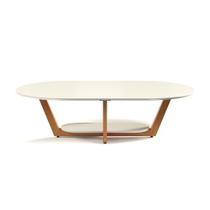 Mesa De Centro Elegance MDF Off White Nature Tebarrot Móveis Mesa De Centro Elegance MDF Off White Nature Tebarrot Móveis