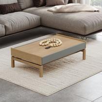 Mesa de Centro em Madeira Maciça e MDF Linha Barcelona Verde Oak/Ferrolack Mesa de Centro em Madeira Maciça e MDF Linha Barcelona Verde Oak/Ferrolack