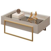 Mesa de Centro Espelhada Para Sala de Estar Pés Industrial Malika D05 Bali - Lyam Decor Mesa de Centro Espelhada Para Sala de Estar Pés Industrial Malika D05 Bali - Lyam Decor