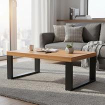 Mesa de Centro Estilo Industrial 67cm 100% MDF Móvel na Caixa