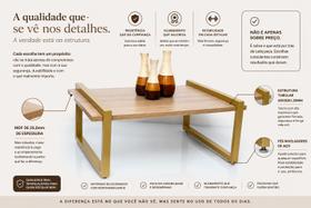 Mesa de Centro Frame Itapuã e Metalon Dourado Mesa de Centro Frame Itapuã e Metalon Dourado