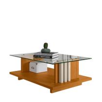 Mesa de Centro Frizz Cinamomo/Off White - VRK COMERCIO ON-LINE