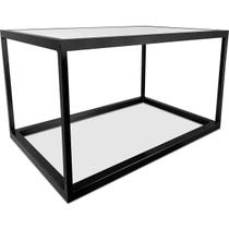 Mesa De Centro Goldin Retangular Para Sala Decoração Preto/Branco Mesa De Centro Goldin Retangular Para Sala Decoração Preto/Branco