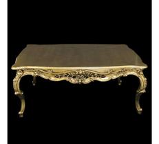 Mesa de Centro Imperial Folha Ouro Alta Decoração