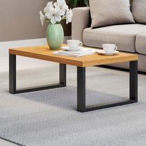 Mesa de Centro Industrial 100% Mdf Freijó/Preto Fosco F12 - Pradel Mesa de Centro Industrial 100% Mdf Freijó/Preto Fosco F12 - Pradel