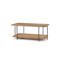 Mesa de Centro Industrial 90 cm - Amêndoa/Preto