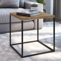 Mesa de Centro Industrial Cube - Carvalho/Preto