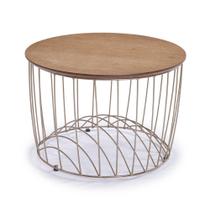 Mesa de Centro Ísis com Tampo em MDF 90 cm -Pinhão Mesa de Centro Ísis com Tampo em MDF 90 cm -Pinhão