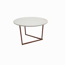 Mesa de Centro Jade Clean Pés de Aço Elegância Durabilidade