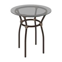 Mesa de Centro Jardim/Área de Lazer 50cm Vidro e Aço com Junco Sintético Multimóveis CR8004 Mesa de Centro Jardim/Área de Lazer 50cm Vidro e Aço com Junco Sintético Multimóveis CR8004