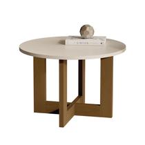 Mesa de Centro JB 8001 Luxo Off White com Nature - Moveis JB