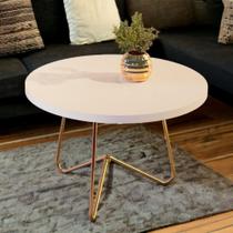 Mesa de Centro JB 8006 Pérola e Dourado Bechara Mesa de Centro JB 8006 Pérola e Dourado Bechara