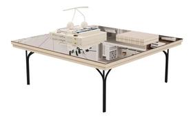 Mesa de centro jb 8011 - pérola - jb bechara village móveis