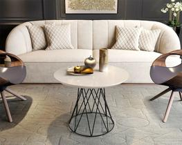 Mesa de centro jb 8040 - pérola - jb bechara - village móveis